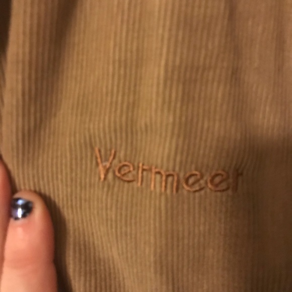 Vintage Mens MBA Large Tan Corduroy Jacket Vermeer - Picture 6 of 8